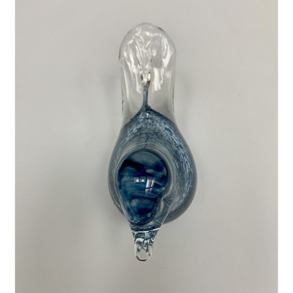 Handblown Art Glass Blue Bird Figurine Paperweight 3” Tall - Picture 3 of 5